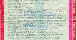 Fernschreiben zur Betriebseinstellung Xanten - Kleve 1989