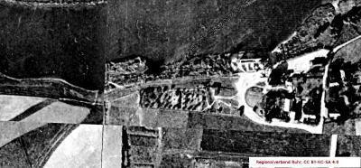 Sandverladung am Altrhein in Birten 1952